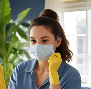 professional cleaning team happy customers